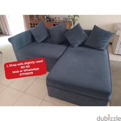 L Shape sofa and other household items for sale with delivery