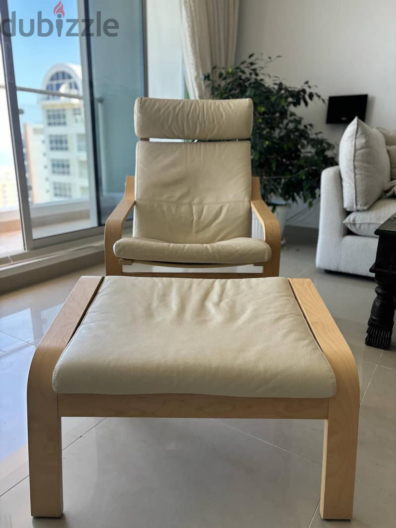 IKEA POÄNG armchair, Glose off-white 4