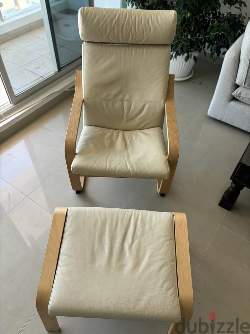 IKEA POÄNG armchair, Glose off-white 1