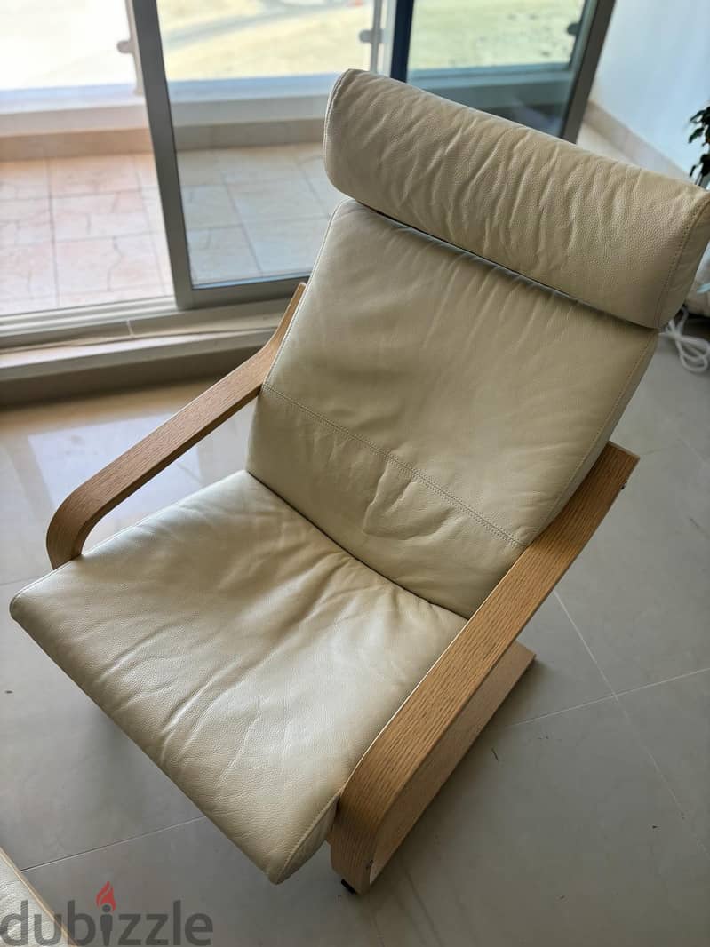 IKEA POÄNG armchair, Glose off-white 2