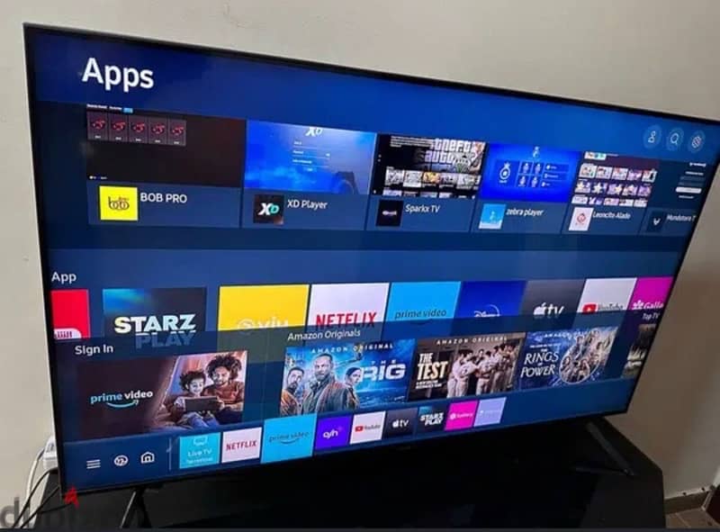 55“ Samsung smart tv 4K UHD with remot and stand 0