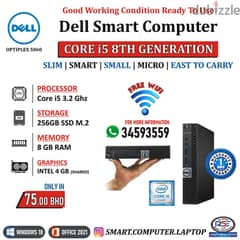 DELL Core i5 8th Generation Tiny Smart Micro PC 8GB Ram & SSD 256GB M2