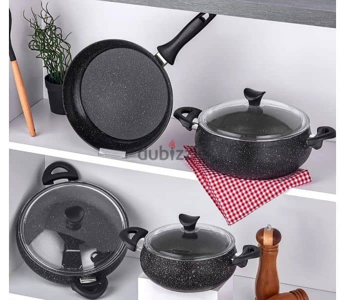 7 piece Granite cookware set Brand New Excellent quality 1