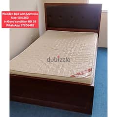 Double bed with mattress and other items for sale with Delivery