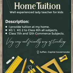 Well Experienced Lady Tutor for Kids