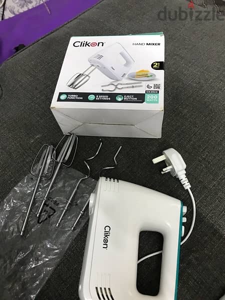 Hand mixer clickon good condition, rarely used+black & decker kettle 6