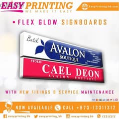 Signboard Printing - Changing & Fixing Service.