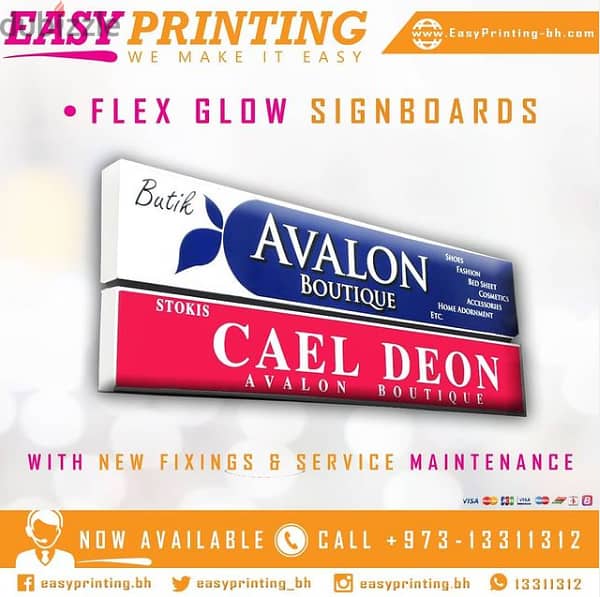 Signboard Printing - Changing & Fixing Service. 0