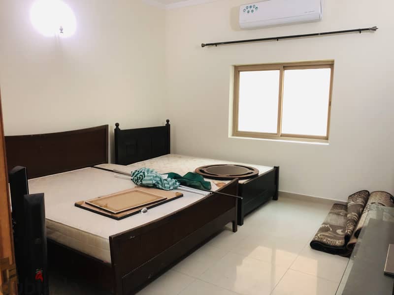 Near Hala  plaza 2 bedrooms flat semi furnished 300 exclusive 2