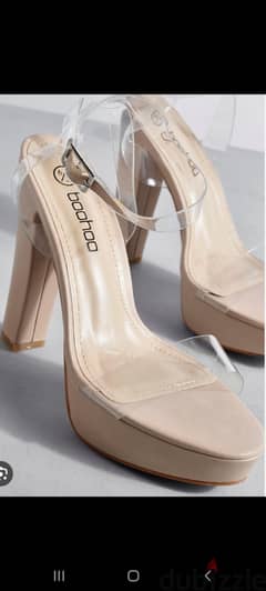 High heel shoes in beige colour 0