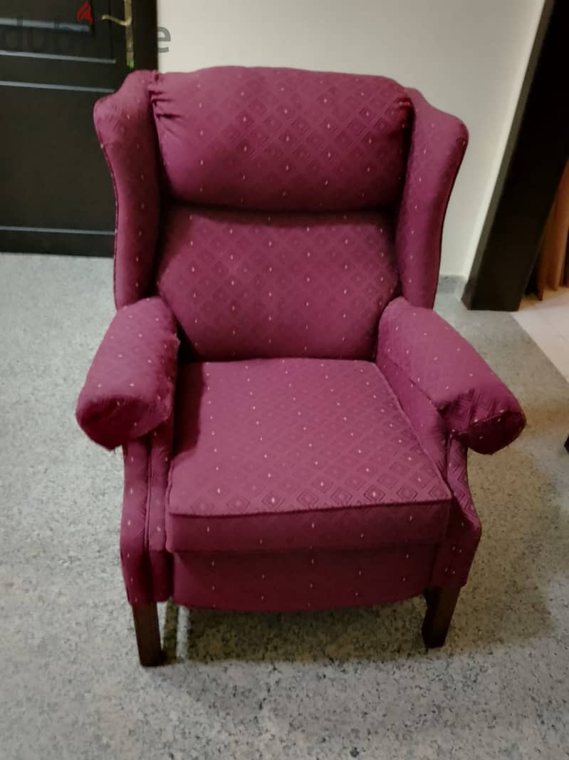 Wing Back Reclining Chair  for sale 1