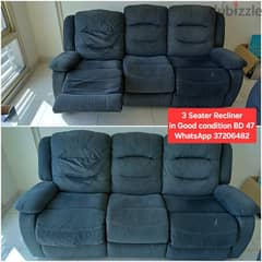 3 aeater recliner and other items for sale with Delivery 0