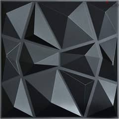(New)3D Wall Panel Diamond 50x50 - 12 pcs set - Black 0
