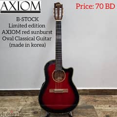 New B-stock Limited edition AXIOM red sunburst Oval Classical Guitar