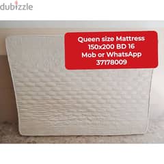 Queen size Mattress and other household items for sale with delivery
