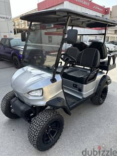 NEW SALE – Fast Silver Lifted Electric 4-Seater Golf Car عربة جولف 0