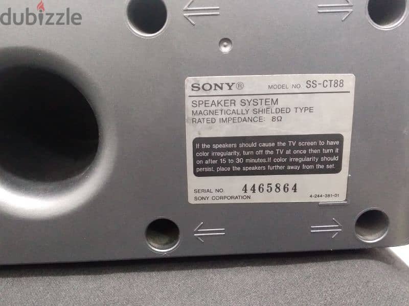 sony mhc gn88d (center speaker) 8ohms ,70watts output 1