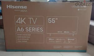 55" 4K Hisense Smart TV.