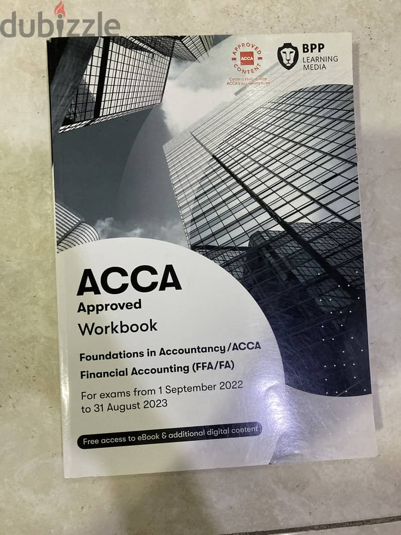 ACCA Bookset for sale at a negotiable price of 15BD 4