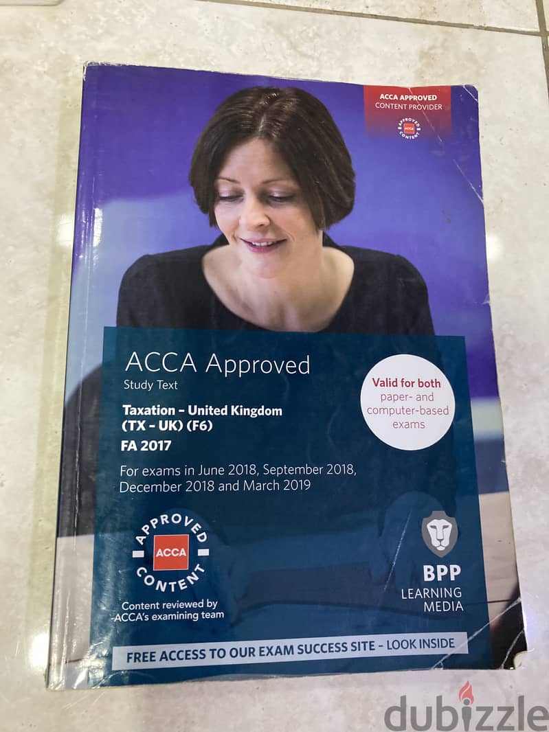 ACCA Bookset for sale at a negotiable price of 15BD 9