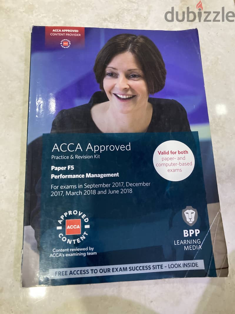 ACCA Bookset for sale at a negotiable price of 15BD 12