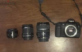 canon 60d with 3 lenses