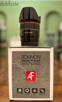 ROKINON'S AF 35mm F1.8 Full Frame Compact Wide Angle Lens for Sony E