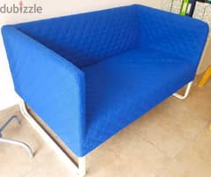 Two-seater sofa, blue