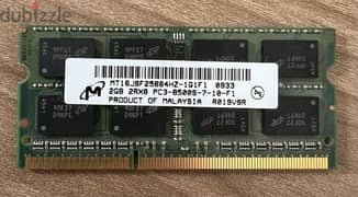 Micron DRAM Module DDR3 SDRAM 2x 32Gbyte 204SODIMM Tray