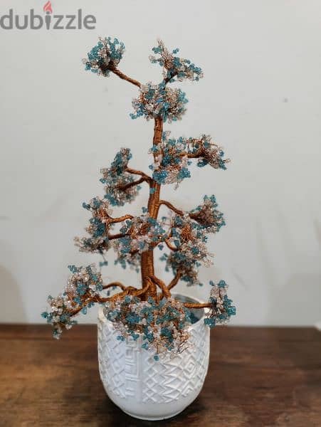 TURQUOISE CRYSTAL COPPER TREE, FENG SHUI HOME DECOR 1