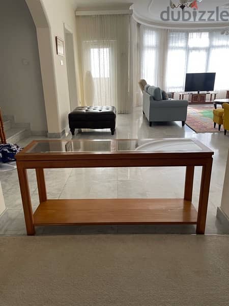 Pure wood coffee table with glass mirror for BD 35 0