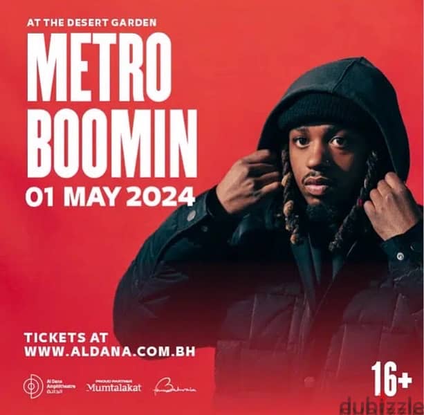 4 tickets 25bd each metro boomin 1st of May 0