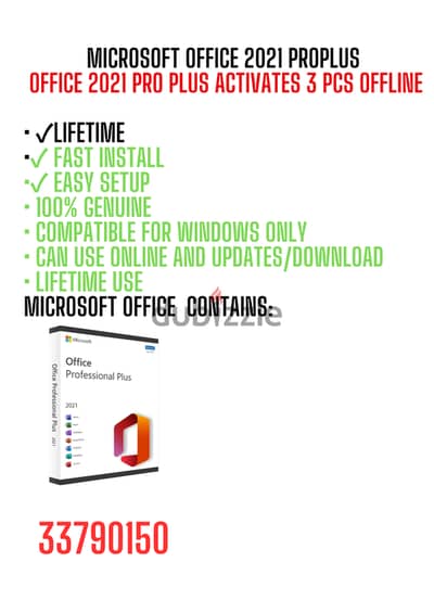 Office 2021 Pro Plus Activates 1 PCs Offline