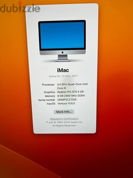 iMac 27 inch Retina 5K 2017 1