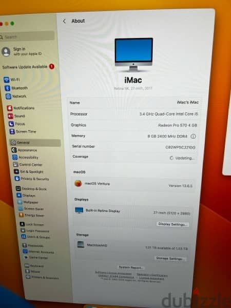iMac 27 inch Retina 5K 2017 2