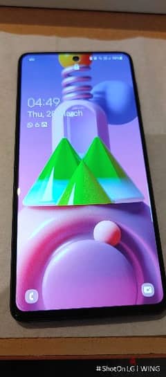 Samsung galaxy M51 8gb ram 7000 battery 128 storage, cover and charger
