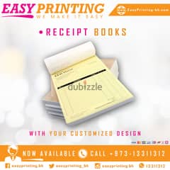Receipt Books Printing - With Free Delivery Service! 0