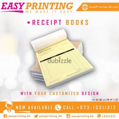 Receipt Books Printing - With Free Delivery Service!