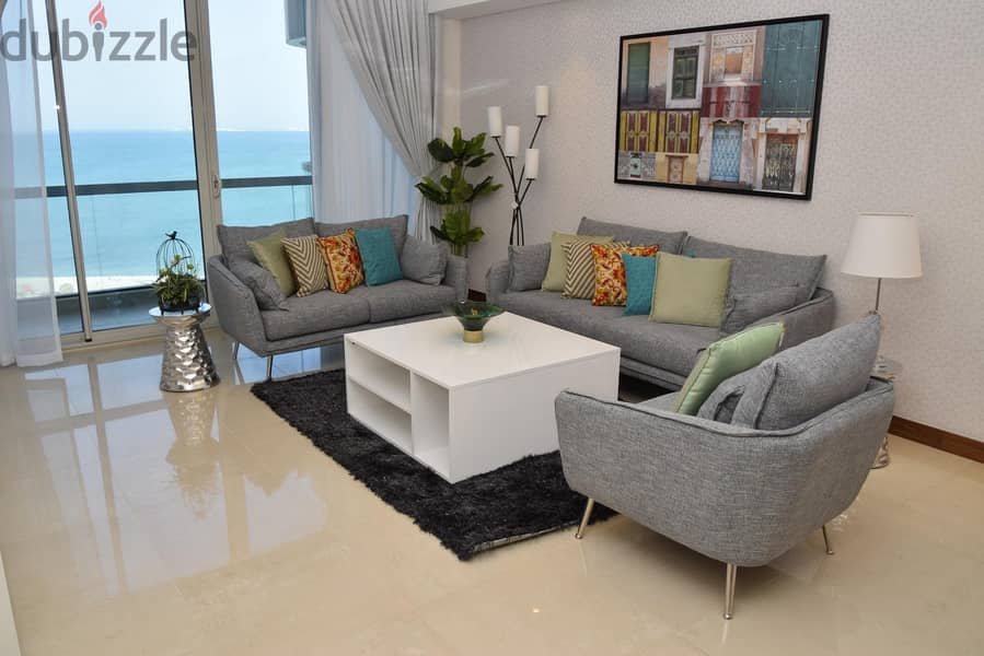 Amazing sea & pool view 1BR 92m in Dilmunia (rented for 700 BD) 2
