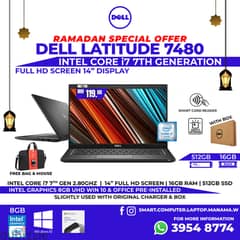 DELL Core I7 7th Generation 16GB RAM + 512GB SSD Laptop With Box 14" 0