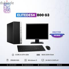 Hp Desktop with 24 inch Monitor and Usb keyboard , Mouse