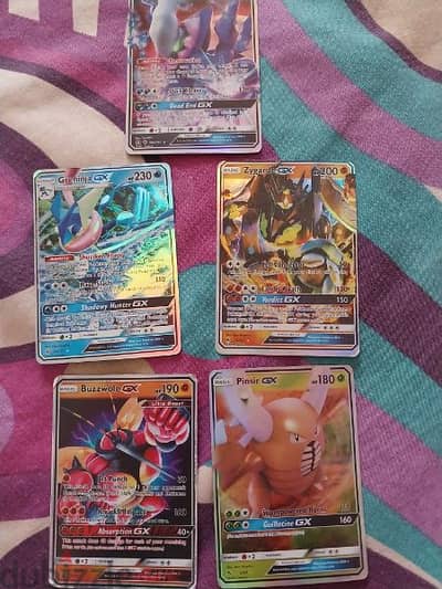 5 pokemon GX  rare cards