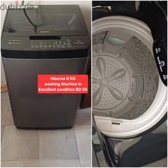 Hisense 8 kg washing machine and other items for sale