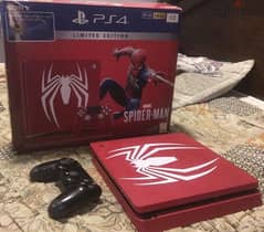 PS4 slim spider man edition 1TB with box & controller 0
