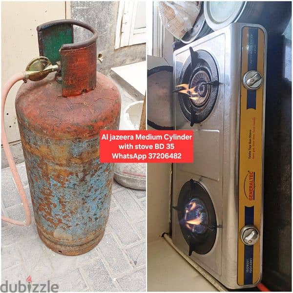 Cooking stove and gas cylinder and other items for sale with Delivery 1