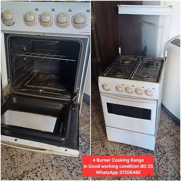 Cooking stove and gas cylinder and other items for sale with Delivery 13