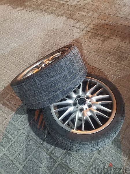 bmw 18 inch rims with tires رنجات ١٨ م مع التواير 1