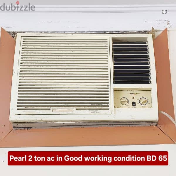 Pearl 2.5 ton window ac and other items for sale with fixing 4