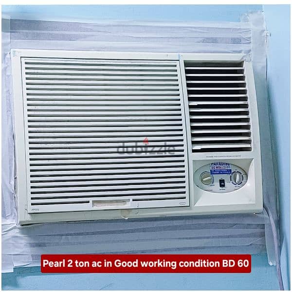 Pearl 2.5 ton window ac and other items for sale with fixing 5