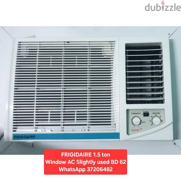 Pearl 2.5 ton window ac and other items for sale with fixing 15